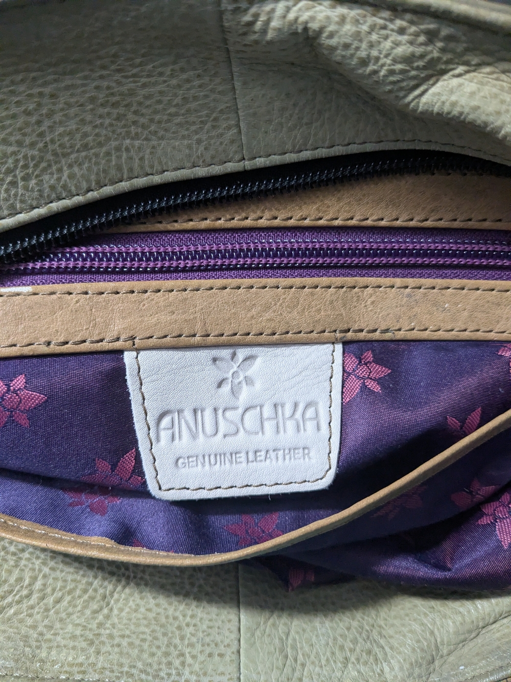Butterfly & Rose Print Leather Handbag With Adjustable Shoulder Strap - Picture 3 of 4